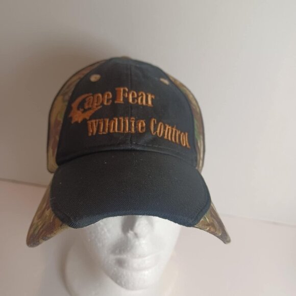 Cape Fear Wildlife Control Snapback‎ Hat Cap Ballcap Camo Black Embroidered - Picture 1 of 6